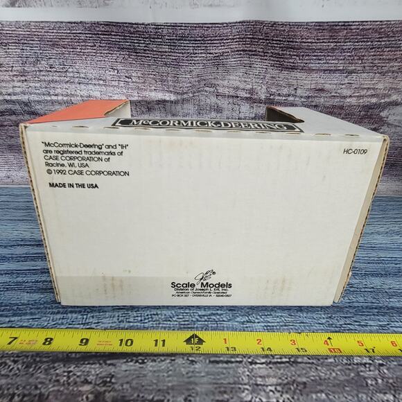 Vtg 1992 Scale model 1/16 IH Case 15-30 on steel w/frontend diecast tractor gray - Picture 10 of 11